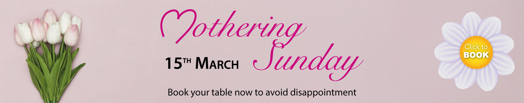 Book now for Mothers Day